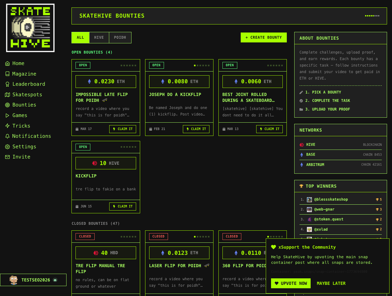 Bounties Main Page