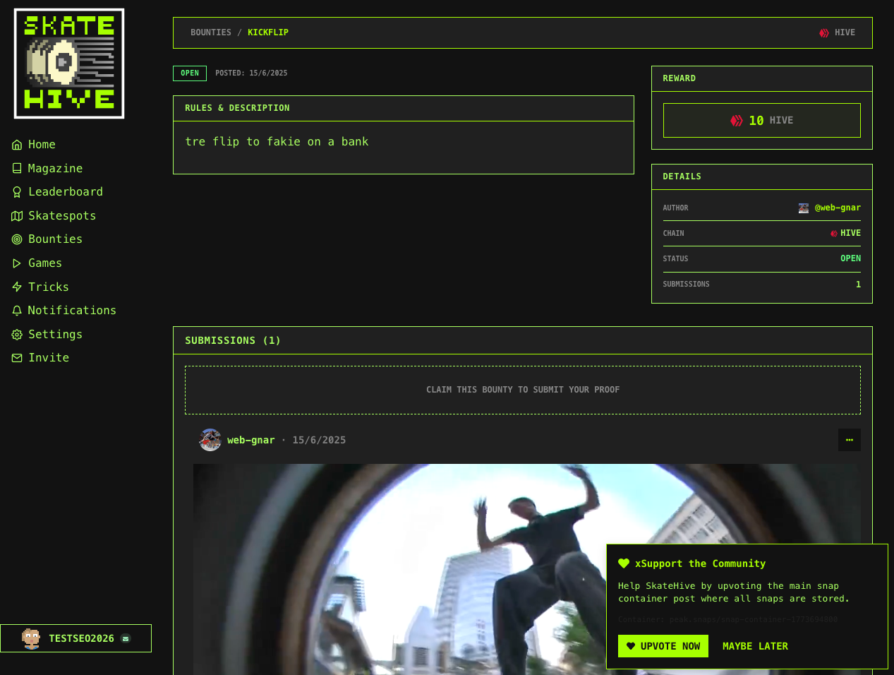 Detail ya Bounty ya Hive